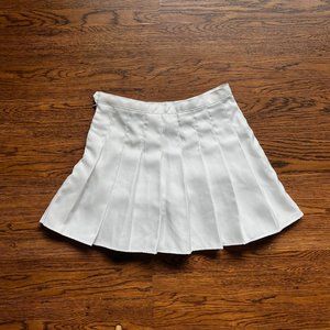 White Cheerleader Pleated SKORT